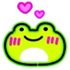 🥰 Эмодзи «Neon Frog» для Telegram