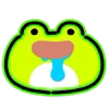 🤤 Эмодзи «Neon Frog» для Telegram