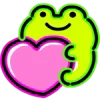 ❤️ Эмодзи «Neon Frog» для Telegram