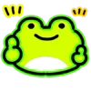 👍 Эмодзи «Neon Frog» для Telegram