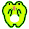 😱 Эмодзи «Neon Frog» для Telegram