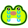 😭 Эмодзи «Neon Frog» для Telegram
