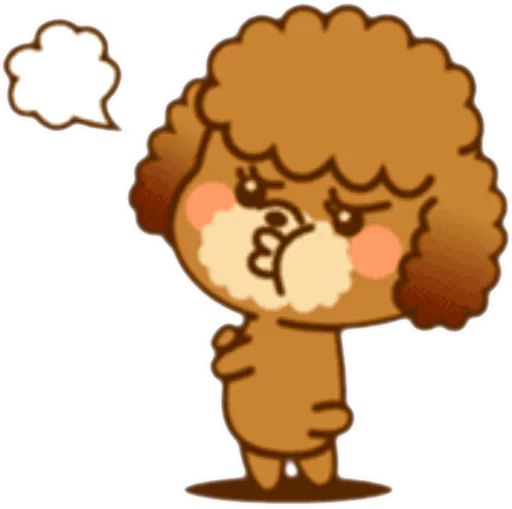 🐶 Стикер «New Angry Poodle» для Telegram