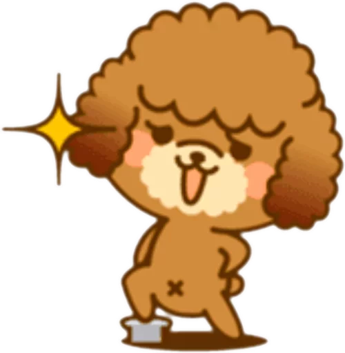 🐶 Стикер «New Angry Poodle» для Telegram