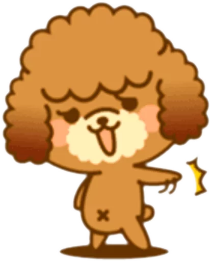 🐶 Стикер «New Angry Poodle» для Telegram