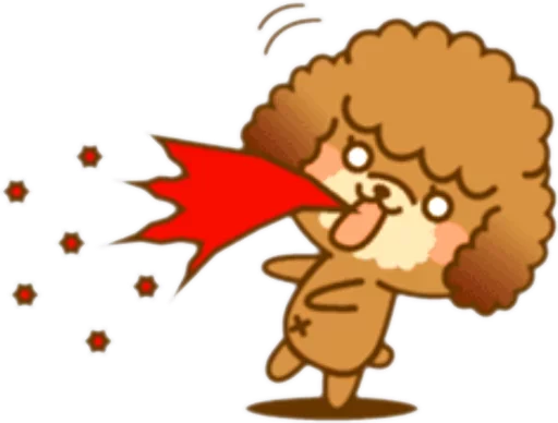 🐶 Стикер «New Angry Poodle» для Telegram