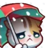 🥺 Эмодзи «Новогодний кот» для Telegram