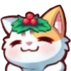 ❄️ Эмодзи «Новогодний кот» для Telegram