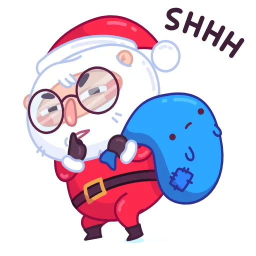 🤫 Эмодзи «Анимированный набор эмоджи с новогодним миксом» для Telegram
