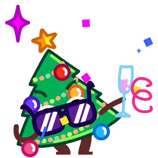 😎 Эмодзи «Анимированный набор эмоджи с новогодним миксом» для Telegram