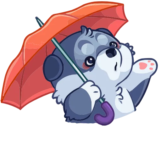 ☔️ Эмодзи «Маламут Ньют» для Telegram