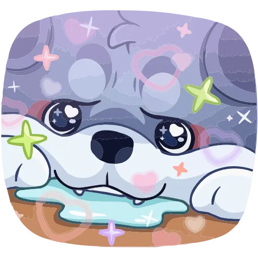 😍 Эмодзи «Маламут Ньют» для Telegram