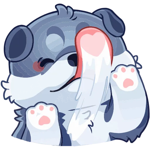 👅 Эмодзи «Маламут Ньют» для Telegram