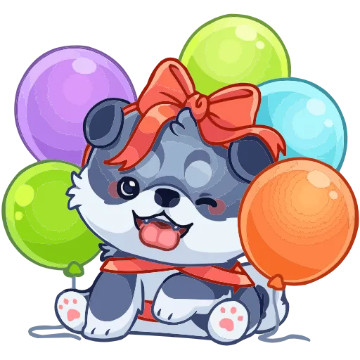 🥳 Эмодзи «Маламут Ньют» для Telegram