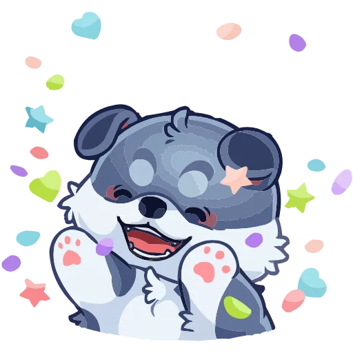 🥳 Эмодзи «Маламут Ньют» для Telegram
