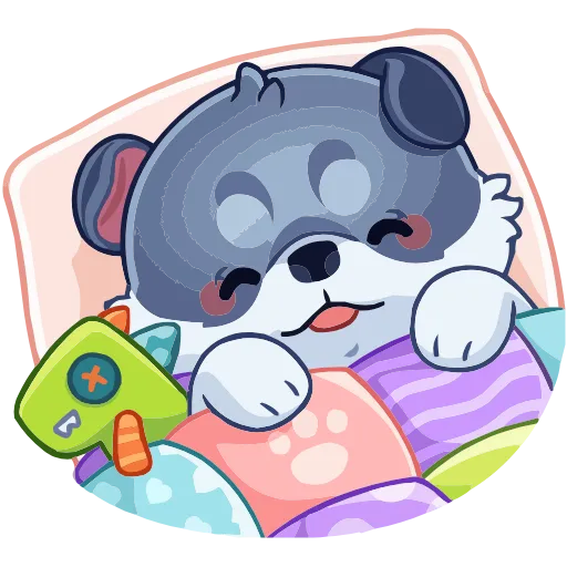 😴 Эмодзи «Маламут Ньют» для Telegram
