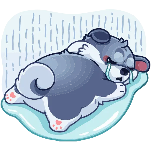 😭 Эмодзи «Маламут Ньют» для Telegram