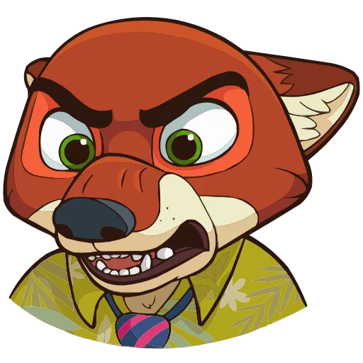 🤬 Эмодзи «Ник Уайлд» для Telegram
