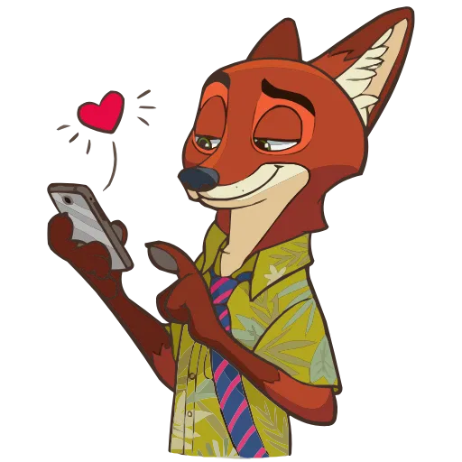 ❤️ Эмодзи «Ник Уайлд» для Telegram