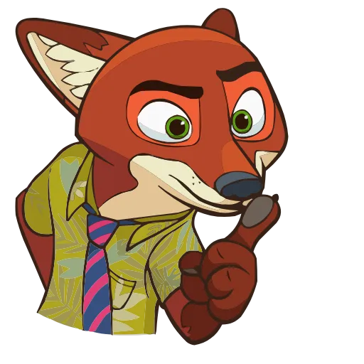 🤫 Эмодзи «Ник Уайлд» для Telegram