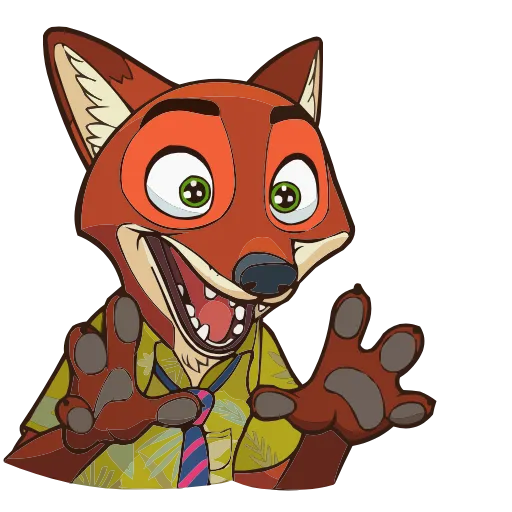😍 Эмодзи «Ник Уайлд» для Telegram