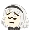 😞 Эмодзи «😒 Набор эмоджи по игре «NieR Automata»» для Telegram