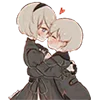 👩‍❤️‍💋‍👨 Эмодзи «😒 Набор эмоджи по игре «NieR Automata»» для Telegram