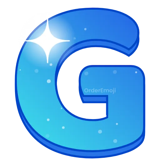 🌌 Эмодзи «Night sky - голубые буквы с анимацией , русские и английские» для Telegram