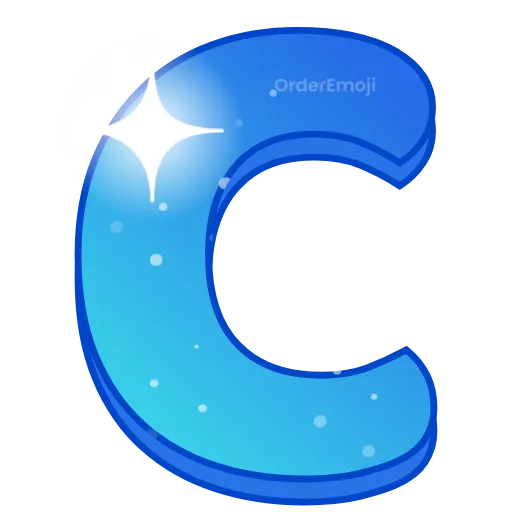 🌌 Эмодзи «Night sky - голубые буквы с анимацией , русские и английские» для Telegram