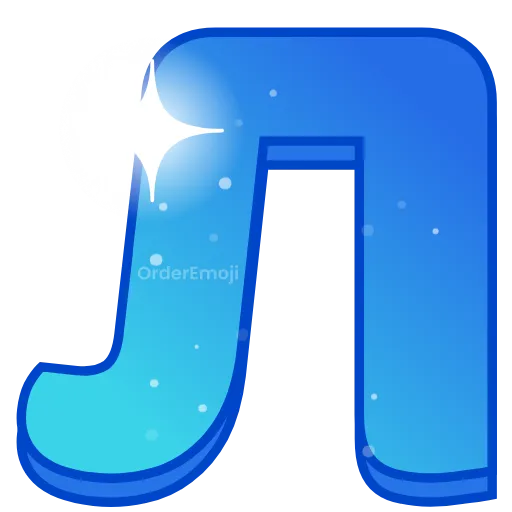 🌌 Эмодзи «Night sky - голубые буквы с анимацией , русские и английские» для Telegram
