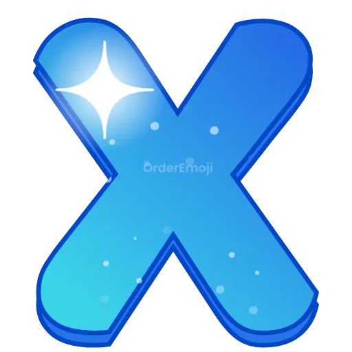 🌌 Эмодзи «Night sky - голубые буквы с анимацией , русские и английские» для Telegram