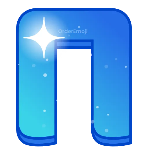 🌌 Эмодзи «Night sky - голубые буквы с анимацией , русские и английские» для Telegram