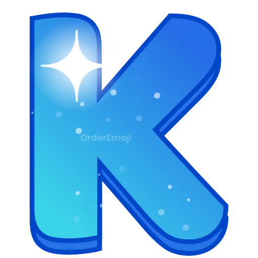 🌌 Эмодзи «Night sky - голубые буквы с анимацией , русские и английские» для Telegram