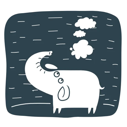 🐘 Стикер «Нуар» для Telegram