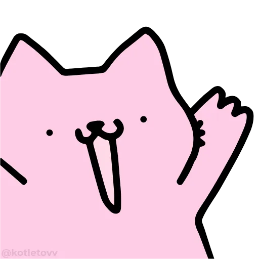 🥳 Эмодзи «Nub Nub Cat» для Telegram