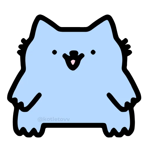 👄 Эмодзи «Nub Nub Cat» для Telegram