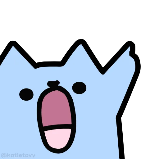 🤩 Эмодзи «Nub Nub Cat» для Telegram
