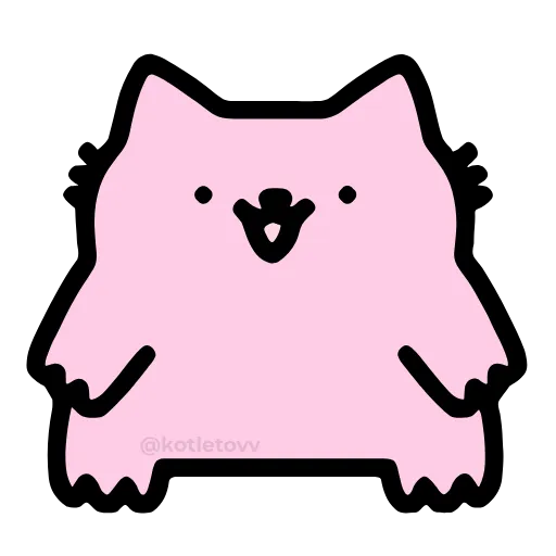 👄 Эмодзи «Nub Nub Cat» для Telegram