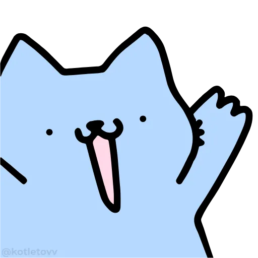 🥳 Эмодзи «Nub Nub Cat» для Telegram