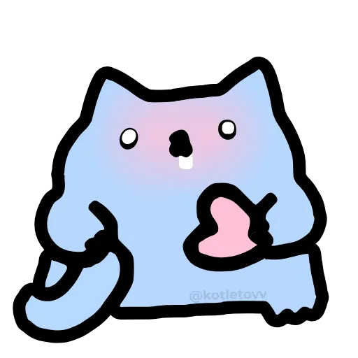 😍 Эмодзи «Nub Nub Cat» для Telegram