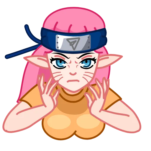 🖕 Эмодзи «Nya Chan» для Telegram