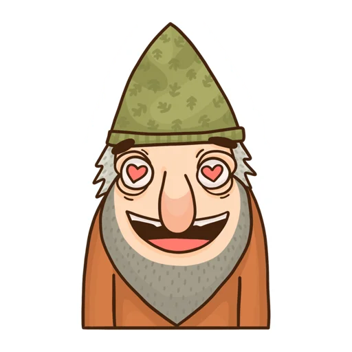 😍 Стикер «Grumpy Gnome» для Telegram