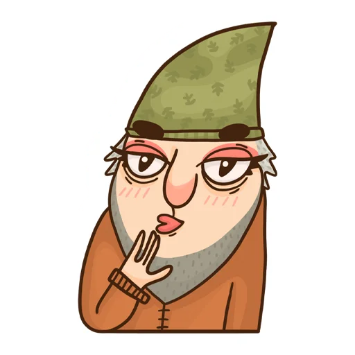 😘 Стикер «Grumpy Gnome» для Telegram