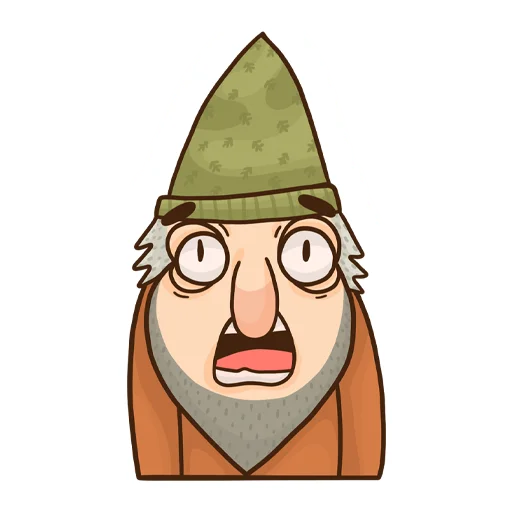 😦 Стикер «Grumpy Gnome» для Telegram