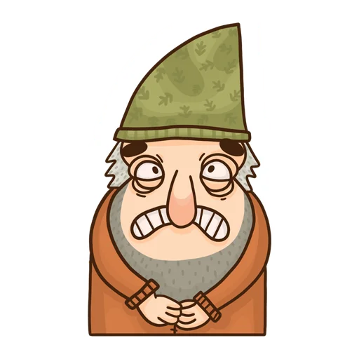 😬 Стикер «Grumpy Gnome» для Telegram