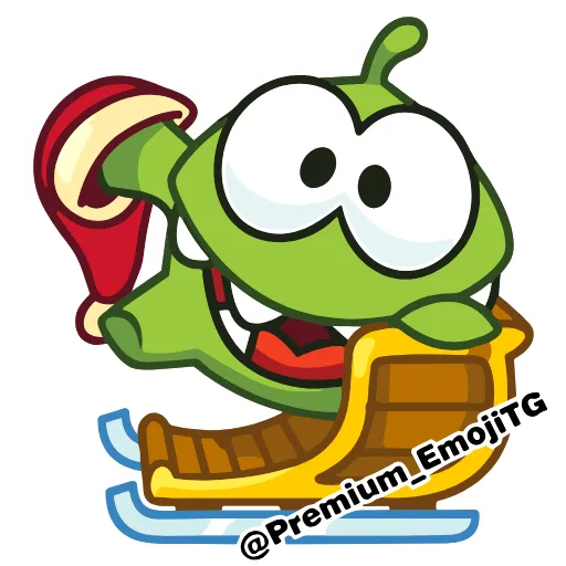 🛷 Эмодзи «New Year Om Nom Новогодний Ам Ням» для Telegram