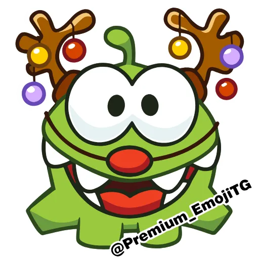 🦌 Эмодзи «New Year Om Nom Новогодний Ам Ням» для Telegram