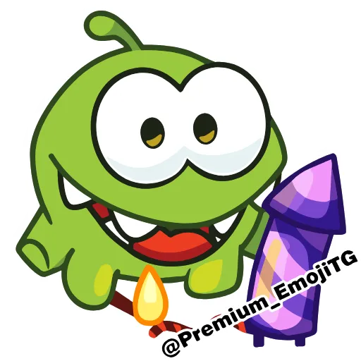🚀 Эмодзи «New Year Om Nom Новогодний Ам Ням» для Telegram