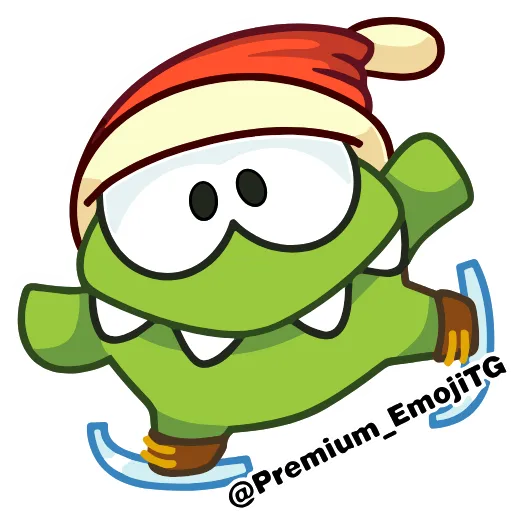 ⛸ Эмодзи «New Year Om Nom Новогодний Ам Ням» для Telegram