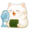 💨 Эмодзи «Onigiri Cat» для Telegram